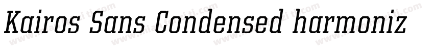 Kairos Sans Condensed harmonized字体转换